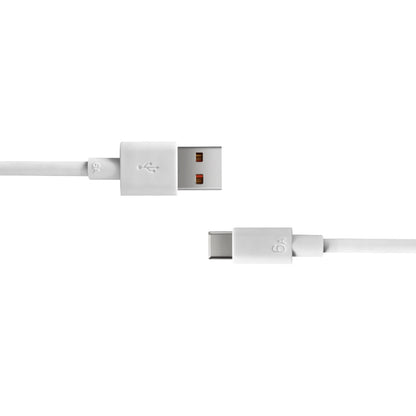 6A USB-A to USB-C Super Fast Charging Cable, White USB-A to USB-C charging cable with 6A marking on the connector housings