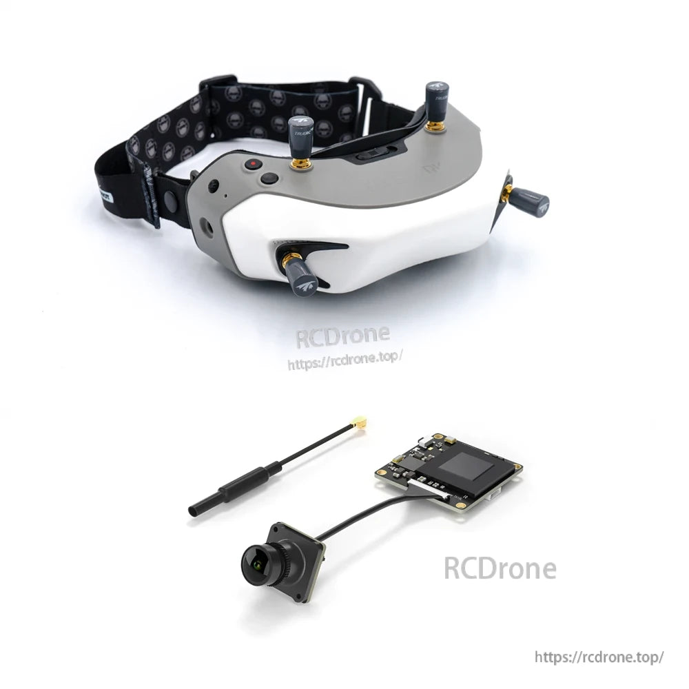 Fat Shark Dominator HD Goggle, Fat Shark Dominator HD FPV goggle with head strap and antennas, plus FPV camera and transmitter board kit