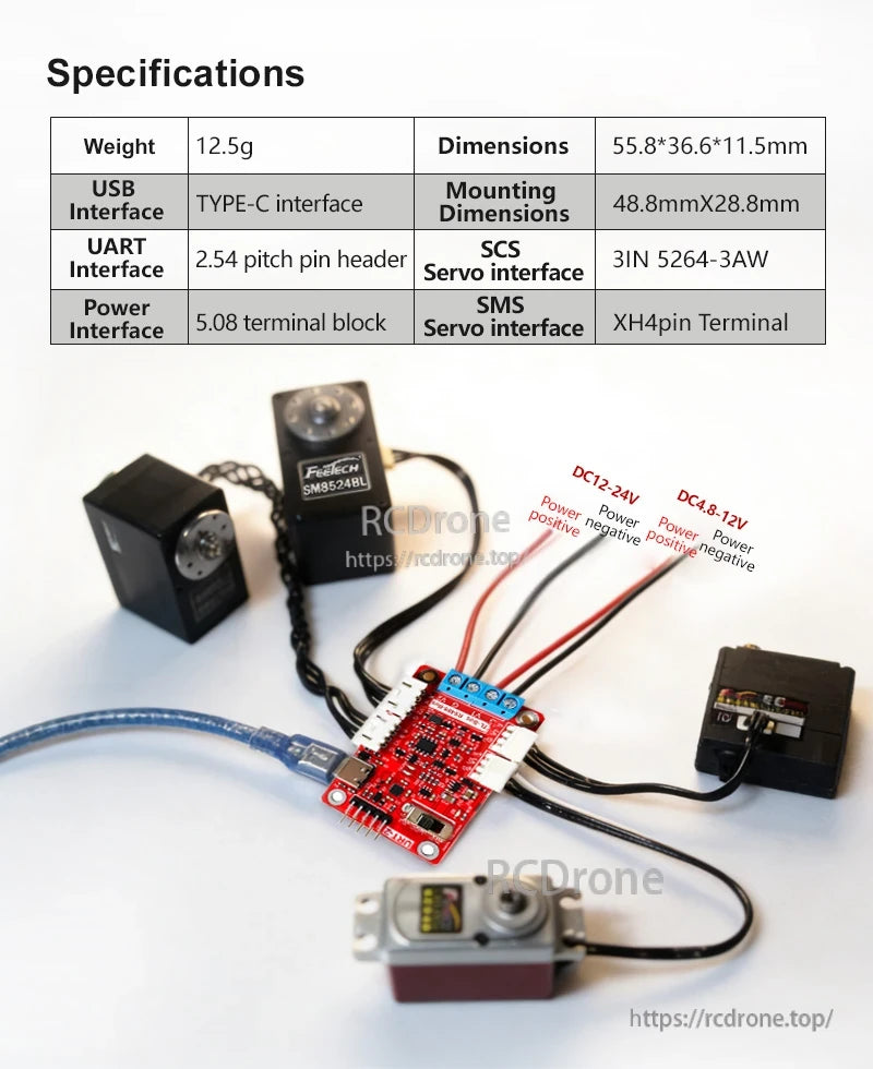 Feetech FE-URT-2 USB to TTL, 485 bus programmer for Servo Debug
