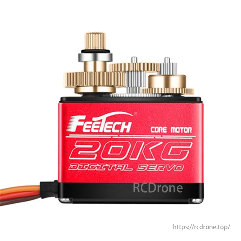 Footech FT5320 - Motore coreless impermeabile a 180° da 20 kg, coppia elevata, servo digitale RC, servo baja con ingranaggi in metallo ad alta velocità, per auto robotica RC fai da te