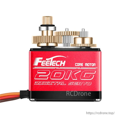 Footech FT5320 - Motore coreless impermeabile a 180° da 20 kg, coppia elevata, servo digitale RC, servo baja con ingranaggi in metallo ad alta velocità, per auto robotica RC fai da te