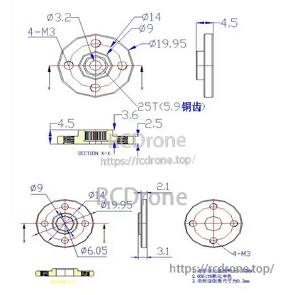Feetech STS3215 C018 Servo, Feetech STS3215 C018 servo: 12V, 30 kg·cm torque, for WowRobo SO-ARM100/101 arms; includes full specs and dimensions.