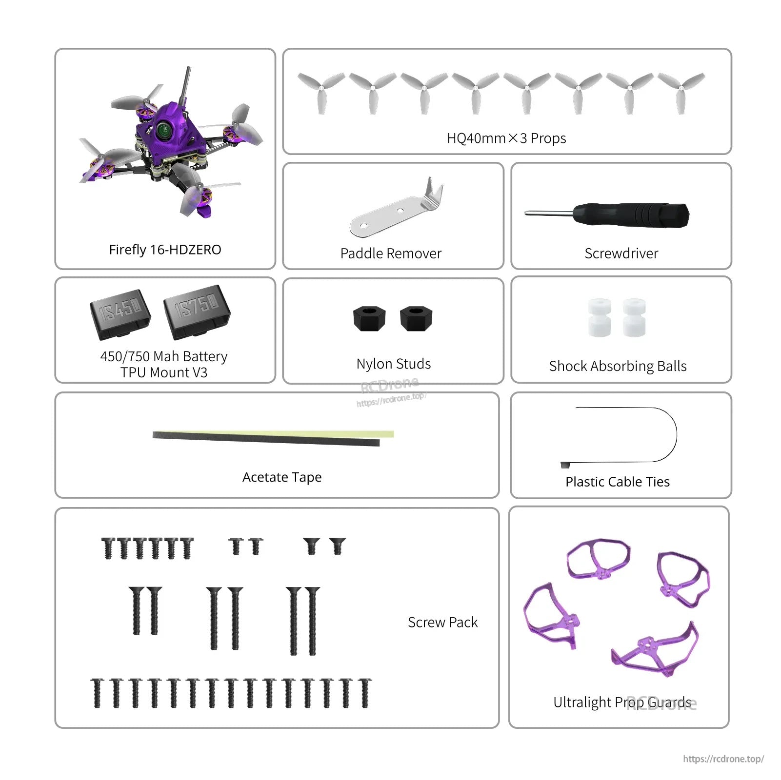 Firefly 16 / 18 1S Nano Baby V3 HDZero Tiny Drone