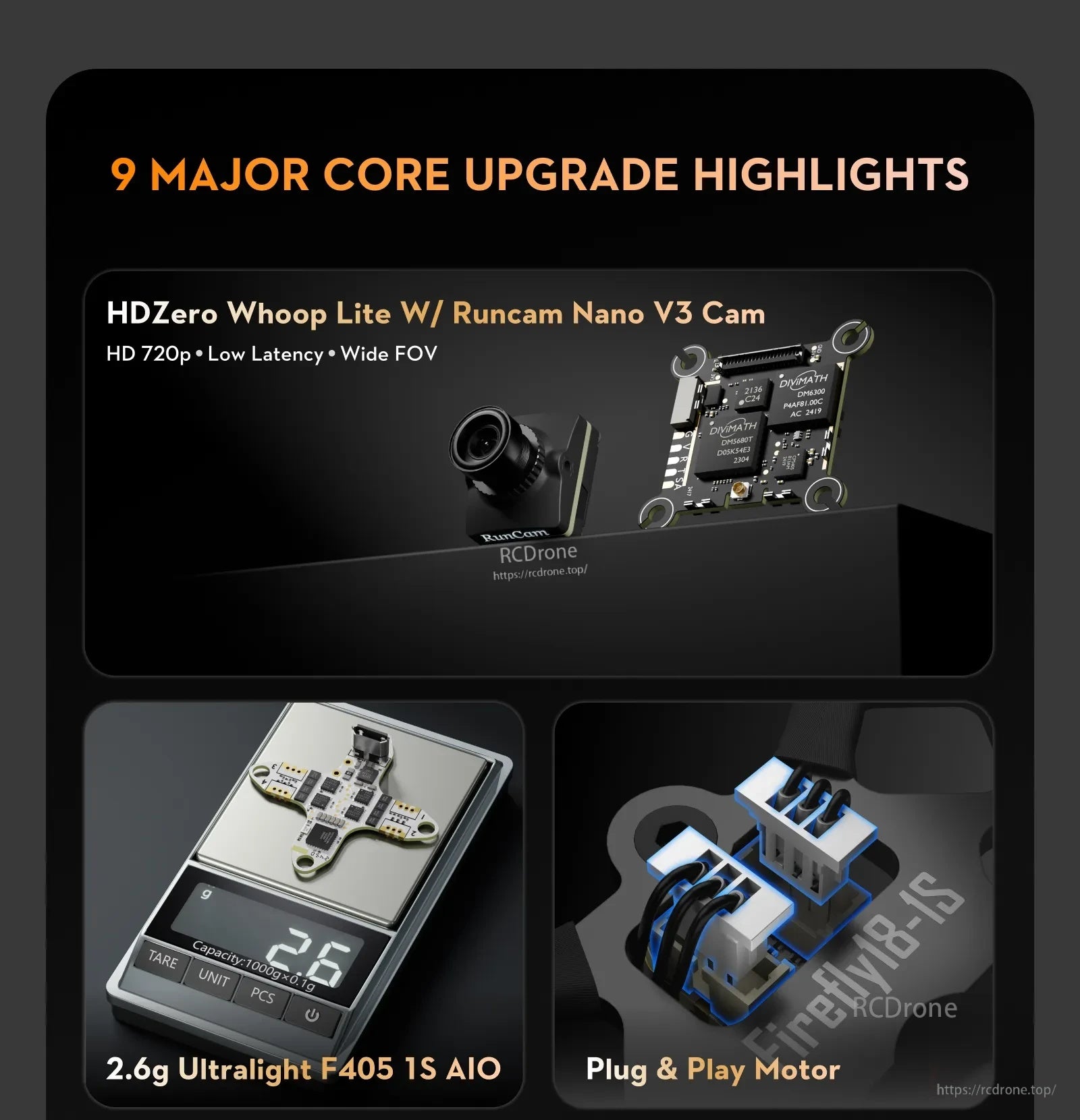Firefly 16 / 18 1S Nano Baby V3 HDZero Tiny Drone