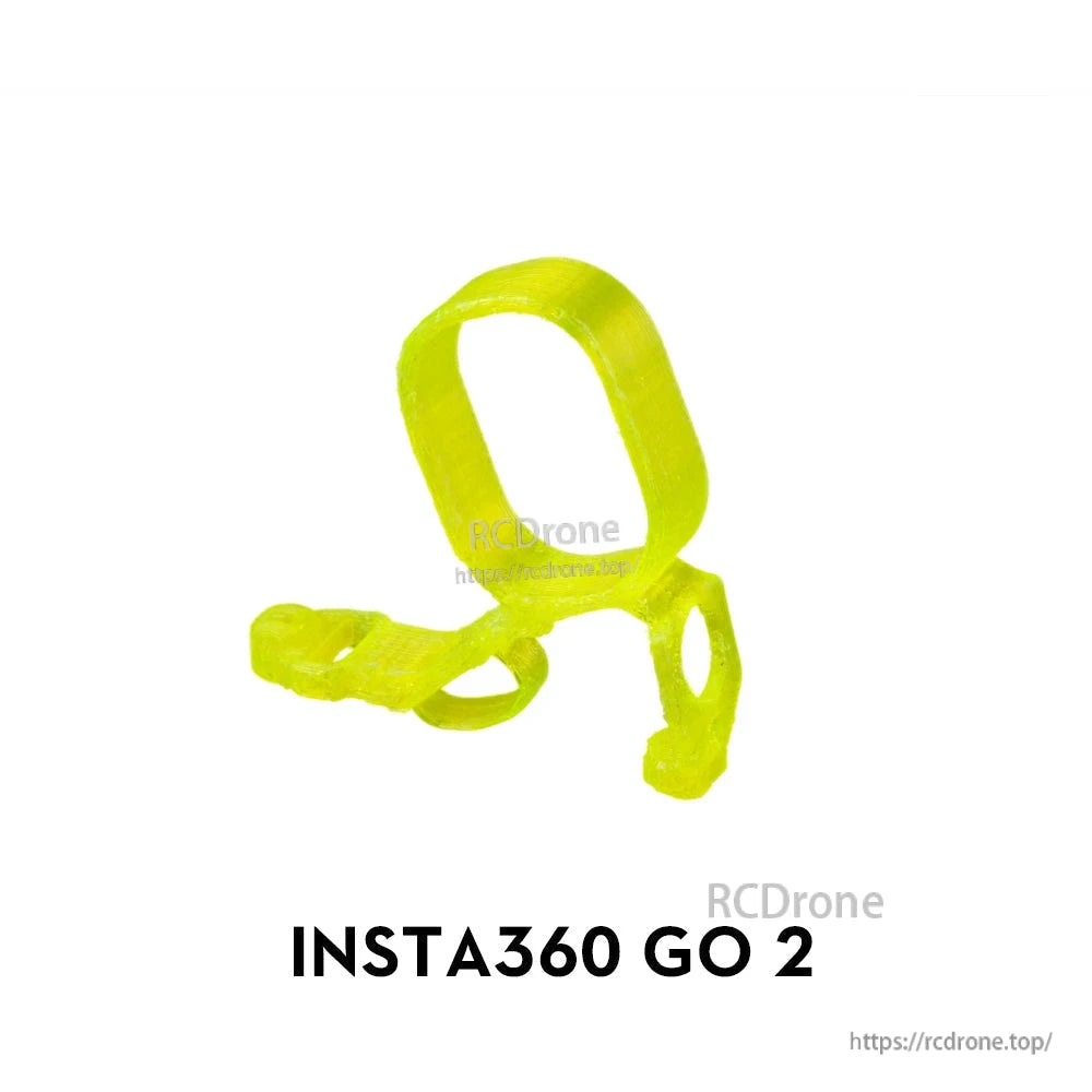 Firefly 1S Nano Baby Quad TPU Mount, Yellow TPU mount bracket for Insta360 GO 2 camera, sized for a small quadcopter frame