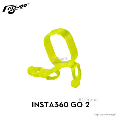 Firefly 1S Nano Baby Quad TPU Mount, Translucent yellow TPU camera mount for Insta360 GO 2 on a Firefly 1S Nano baby quad frame