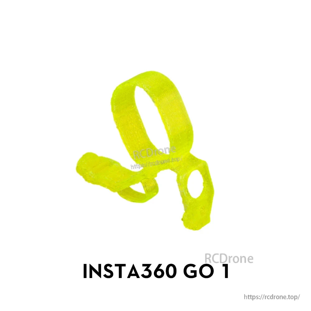 Firefly 1S Nano Baby Quad TPU Mount, Neon yellow TPU camera mount bracket with loop strap for Insta360 GO 1 micro action camera