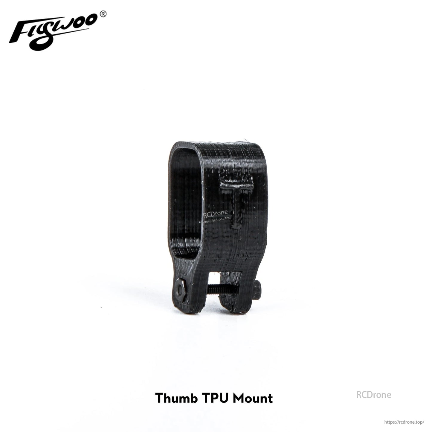 Firefly 2S Nano Baby 20 TPU Camera Mount, Black TPU camera mount bracket for Firefly 2S Nano Baby 20, with curved strap and two mounting holes