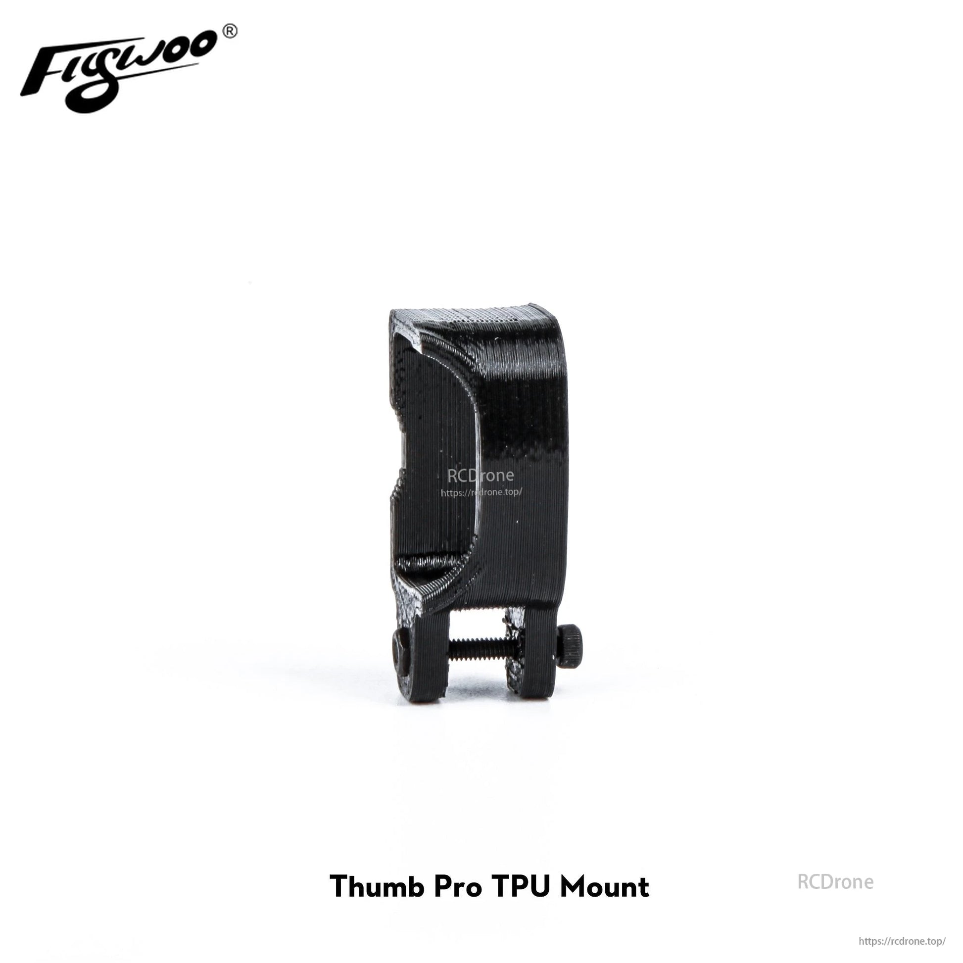 Firefly 2S Nano Baby 20 TPU Camera Mount, Black TPU camera mount bracket for Firefly 2S Nano Baby 20, with curved cradle and screw mounting points