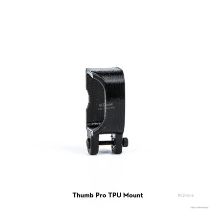 Firefly 2S Nano Baby 20 TPU Camera Mount, Black TPU camera mount bracket for Thumb Pro, with curved cradle and bottom clamp mount hardware