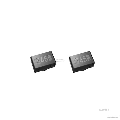 Two black 1S 450 battery holder/mount pieces for Firefly16/18 1S V3 frame parts, labeled “1S450”.