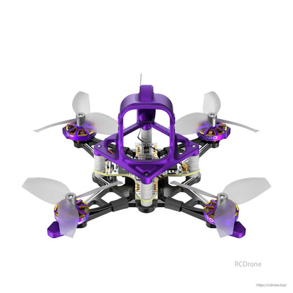 Firefly16 1S Nano Baby V3 tiny quadcopter drone with purple frame, four ductless props, and camera mount
