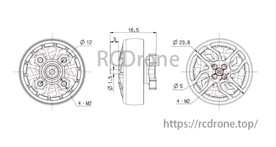 Flash 1804 2450KV Motor, The FlyFishRC Flash 1804 Brushless Motor is designed for 3-4 inch FPV cinewhoop and toothpick drones.