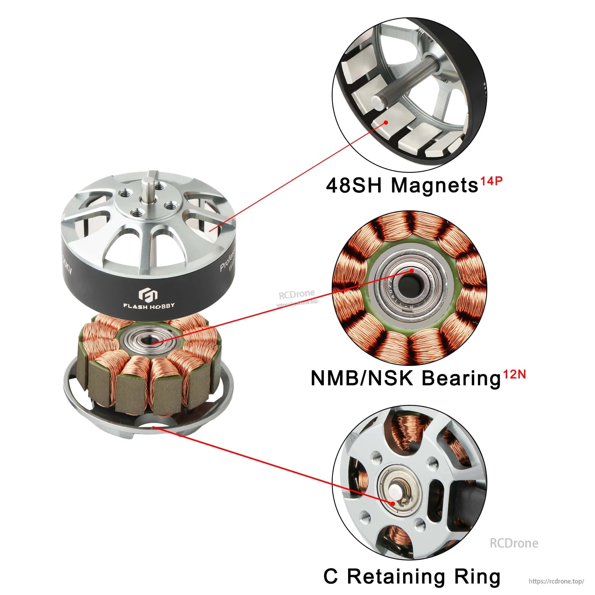 Flashhobby 3508 370KV 415KV 580KV 700KV Brushless DC Motor