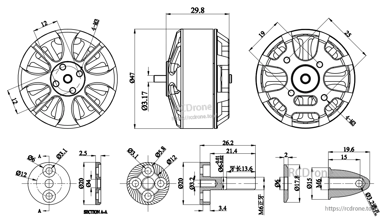 Flashhobby 4112 320KV 400KV 480KV Brushless DC Motor