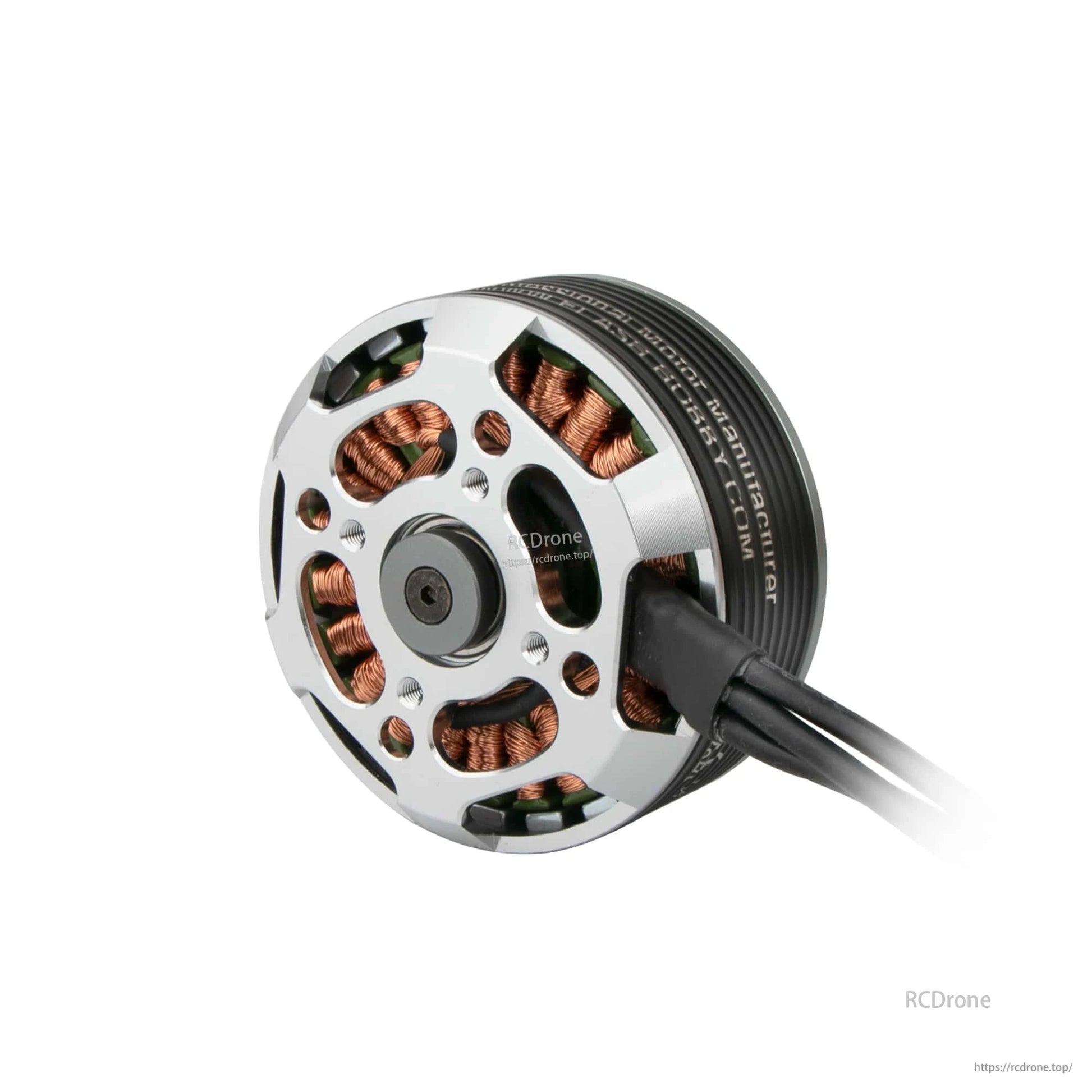 Flashhobby 5215 340KV Brushless Motor, Flashhobby 5215 340KV brushless outrunner motor with silver front plate, visible copper windings and lead wires