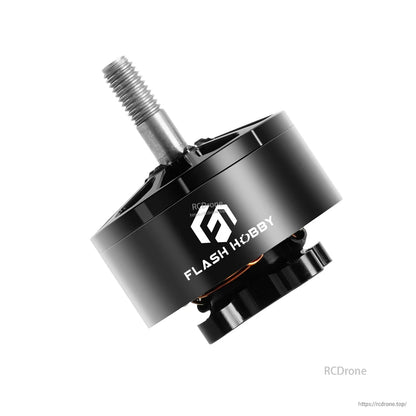 Flashhobby A3112 900KV brushless motor with black housing, Flash Hobby logo, and threaded output shaft
