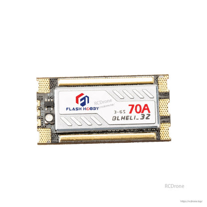 Flashhobby Arthur 70A 32Bit ESC, Flashhobby Arthur 70A BLHeli_32 3-6S ESC board with gold solder pads and metal cover label