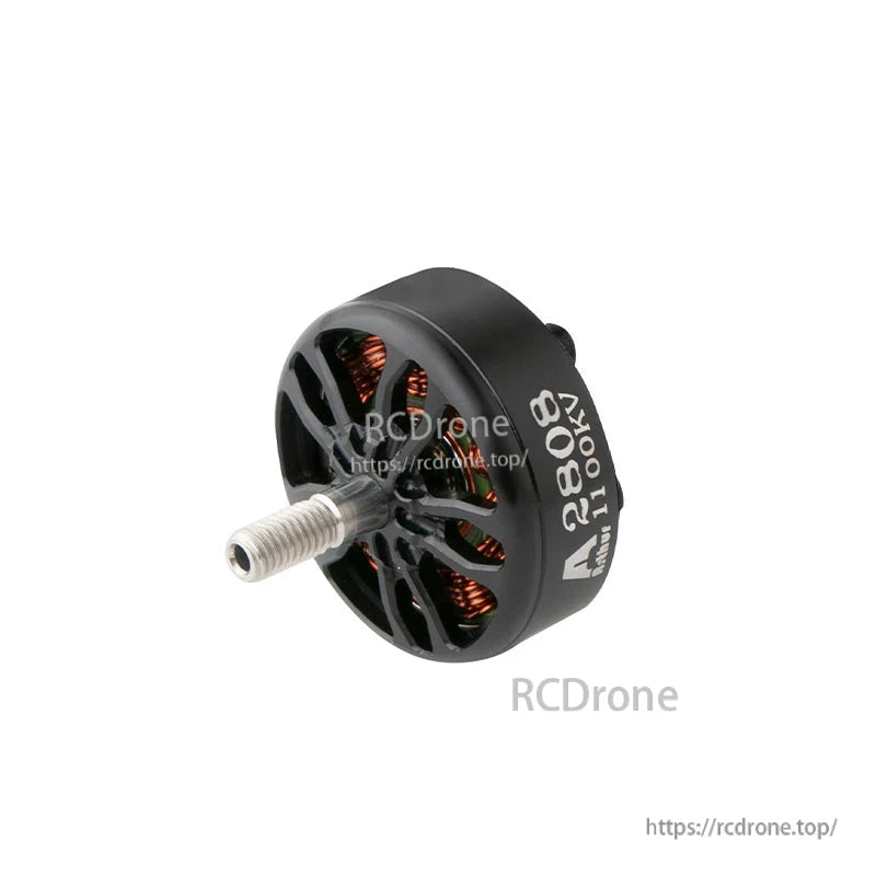Flashhobby Arthur A2808 KV1100 Brushless Motor, Flashhobby Arthur A2808 1100KV brushless motor with black vented bell and threaded prop shaft