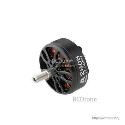 Flashhobby Arthur A2808 KV1100 Brushless Motor, Flashhobby Arthur A2808 1100KV brushless motor with black vented bell and threaded prop shaft