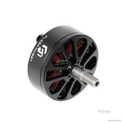 Flashhobby Arthur A3008 1150KV brushless motor with black housing, visible copper windings and threaded shaft