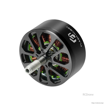 Flashhobby Arthur A3110 900KV brushless motor with black housing, exposed copper windings, and threaded shaft