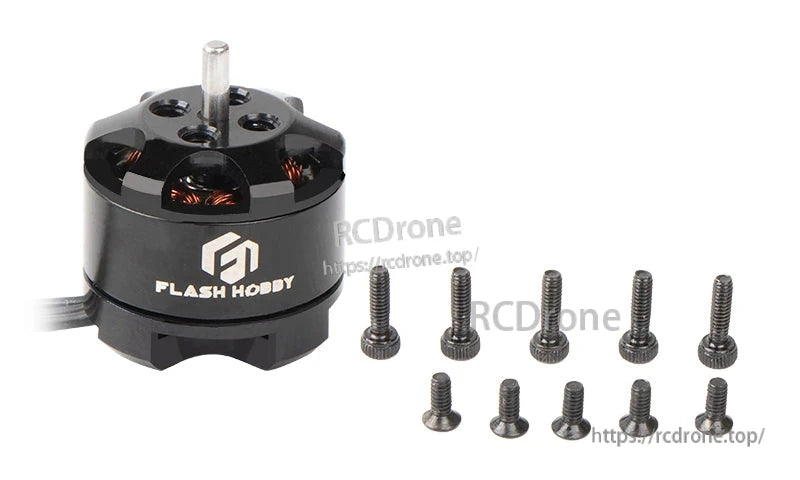 Flashhobby BE 1104 Brushless DC Motor, Flashhobby BE 1104 brushless DC drone motor with exposed copper windings and mounting screws