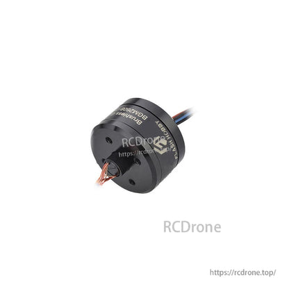 Flashhobby BGM2608-80T Gimbal Motor, Flashhobby BGM2608-80T brushless gimbal motor with black aluminum housing and attached wiring leads
