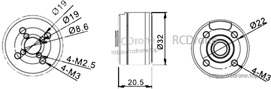 Flashhobby BGM2608-80T Gimbal Motor