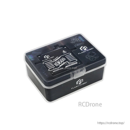 Flashhobby BLS3837MED Servo, Flashhobby BLS3837MED brushless servo in a clear-lid Flash Hobby plastic storage box with label