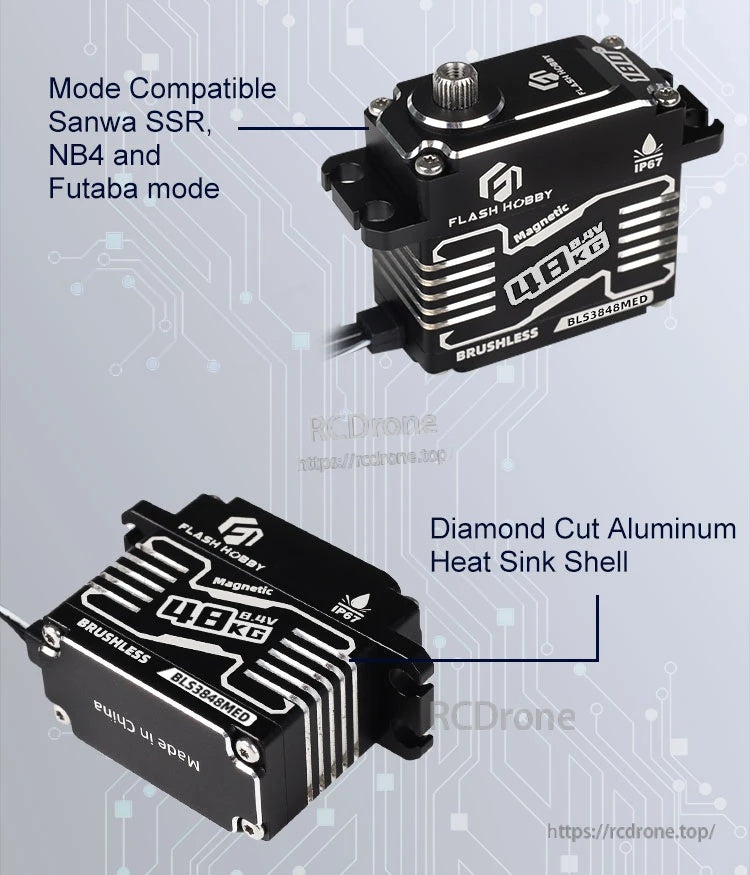 Flashhobby BLS3848MED 48KG 8.4V BLS Servo