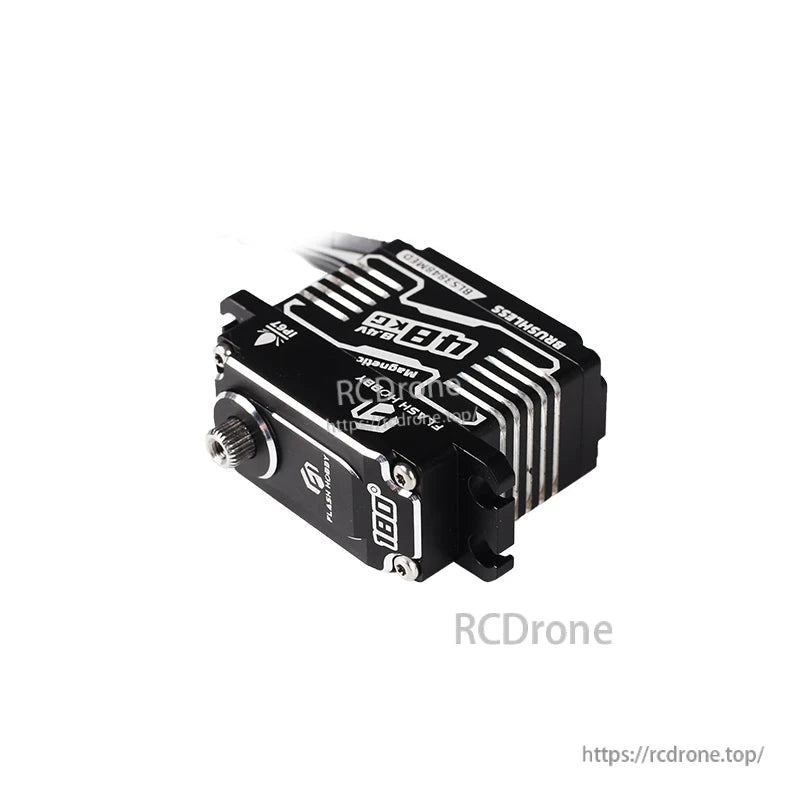 Flashhobby BLS3848 brushless digital RC servo with black metal case, 25T output spline and lead wire