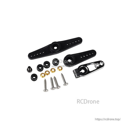 Flashhobby BLS4037RP Brushless Digital Servo, Flashhobby BLS4037RP servo hardware set with plastic and metal servo horns, screws, grommets, and brass eyelets