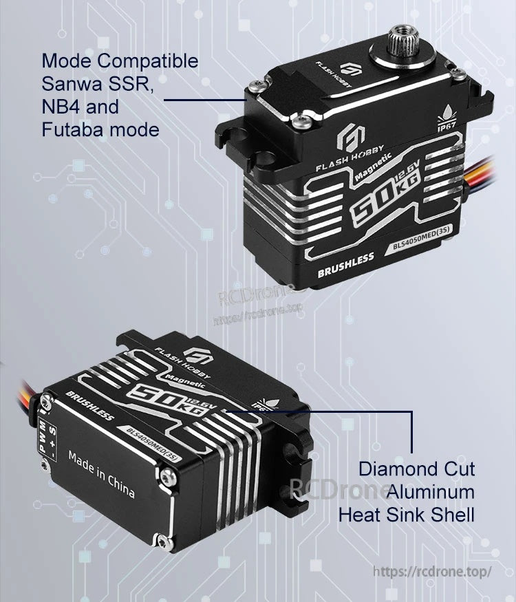 Flashhobby BLS4050MED 50KG 12.6V HV BLS Servo