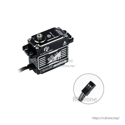 Flashhobby BLS4058RP Servo, Flashhobby BLS4058RP brushless metal-case servo with 3-wire lead, labeled 58kg 8.4V and IP67