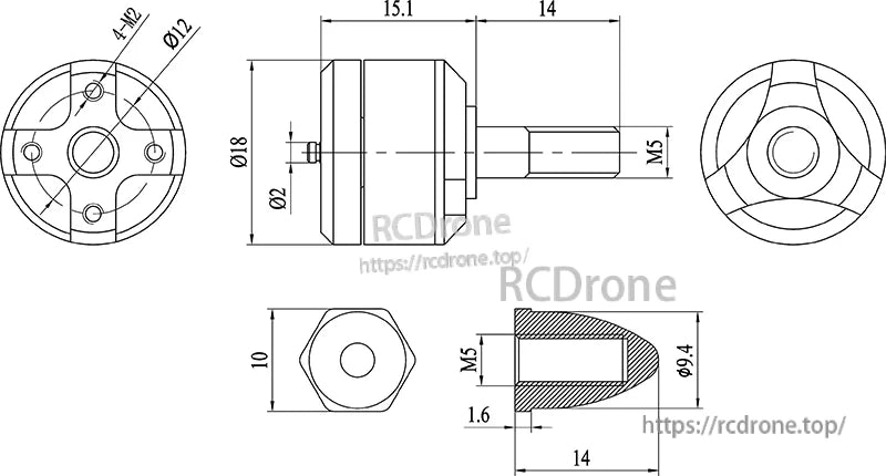 Flashhobby BX1306 3100KV 4000KV Brushless DC Motor