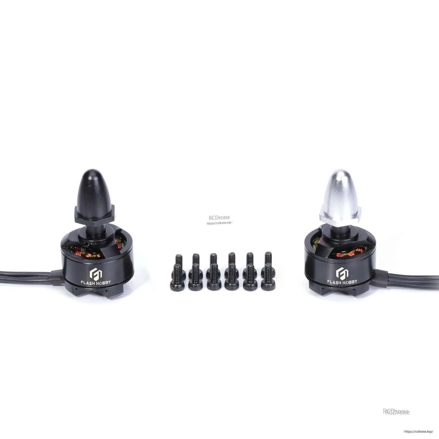 Flashhobby BX1306 brushless DC motors with bullet-style caps and a set of black mounting screws