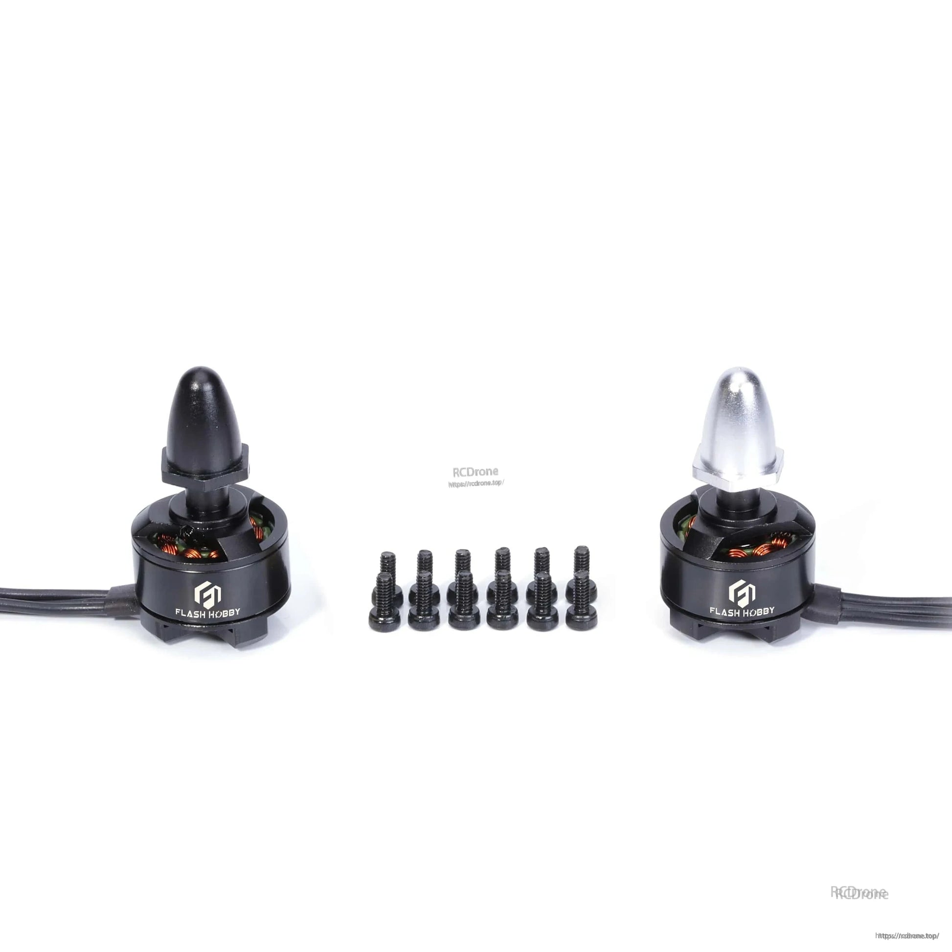 Flashhobby BX1306 brushless DC motors with bullet-style caps and a set of black mounting screws