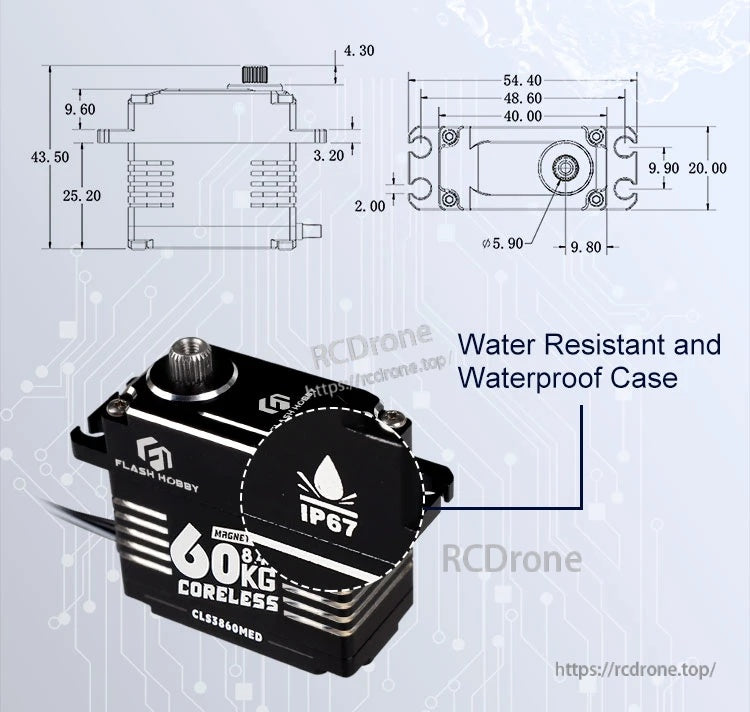 Flashhobby CLS3860MED 60KG 8.4V CLS Servo