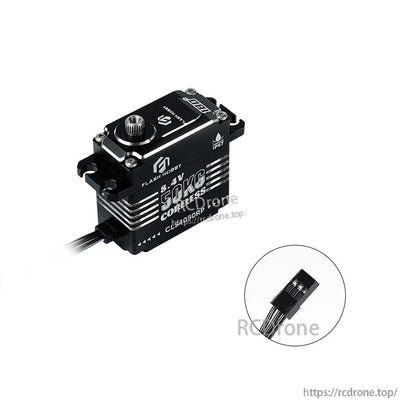 Flashhobby CLS4050RP 8.4V 50kg coreless digital servo with 25T spline, IP67 marking, and 3-wire plug