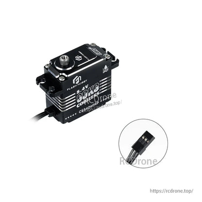 Flashhobby CLS4060RP digital coreless servo with metal case, 60KG marking, output spline, and 3-wire connector