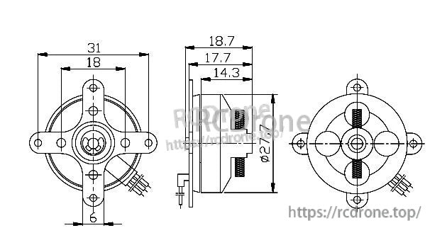 Flashhobby D2812 1600KV Fixed Wing Motor