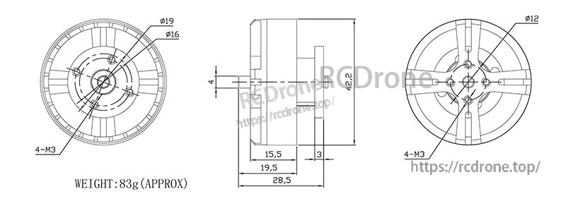 Flashhobby D4215 650KV Brushless DC Motor