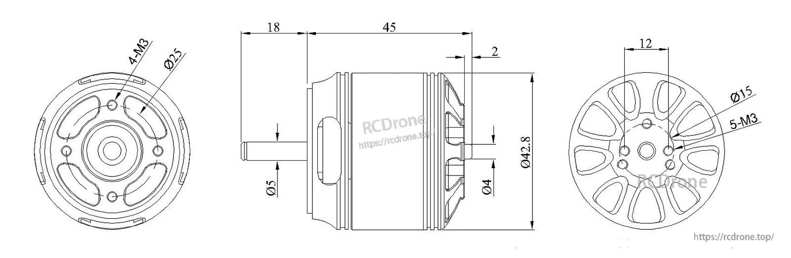 Flashhobby D4245 EVO 700KV 800KV Fixed Wing Motor