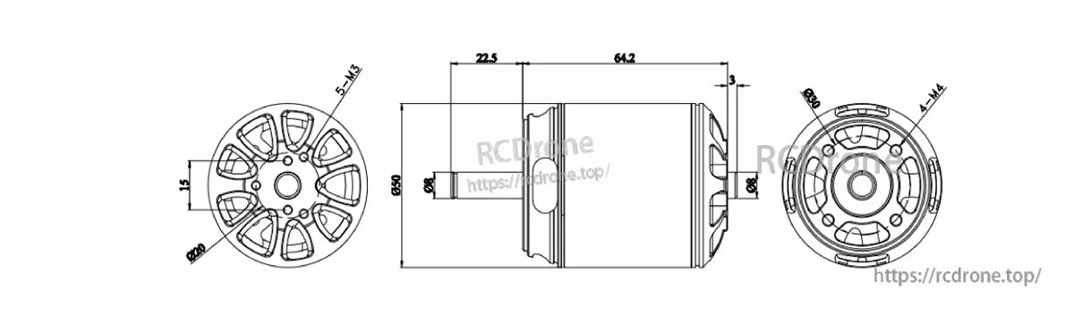 Flashhobby D5065 EVO 270KV Fixed Wing Motor