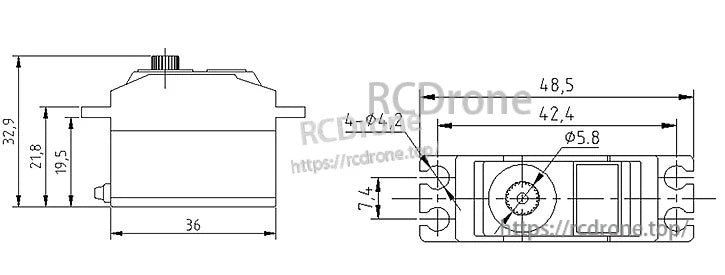 Flashhobby FH-D9257MG 4.5KG 6V Tail Servo