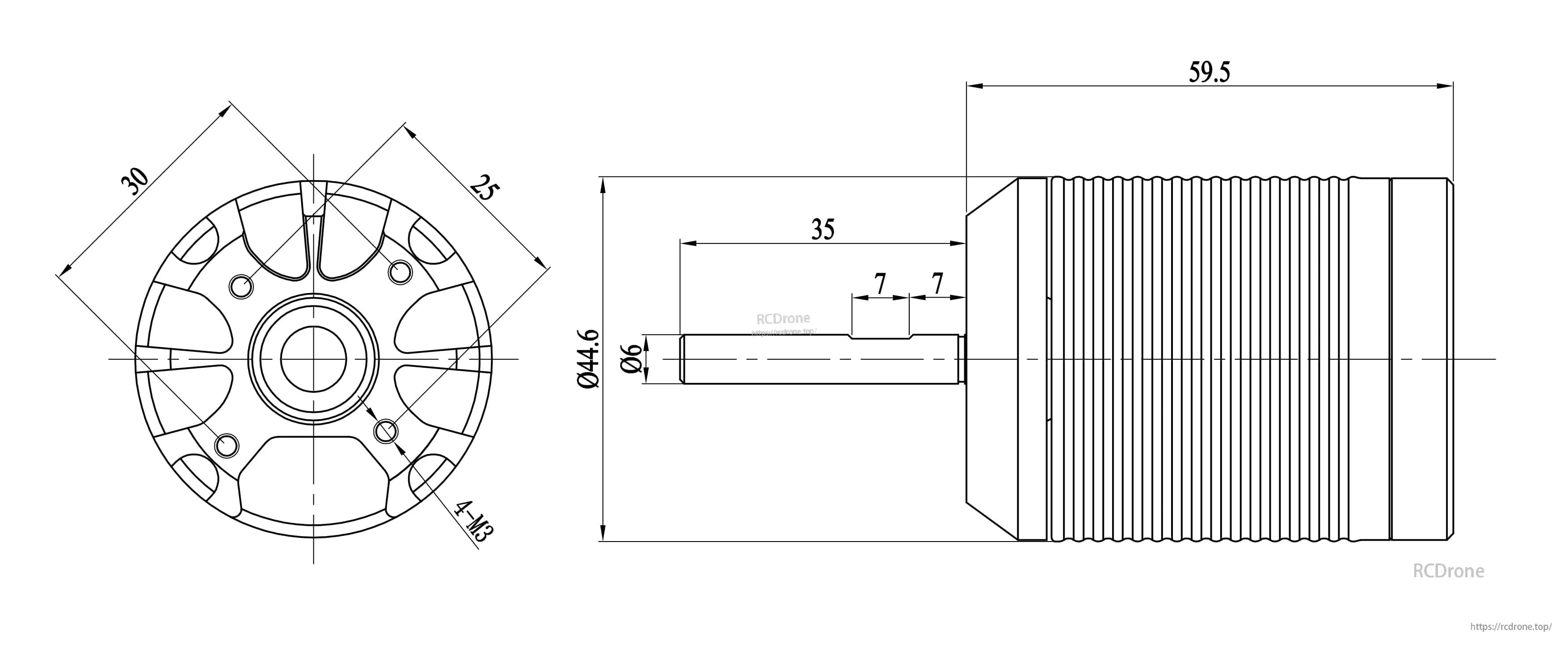 Flashhobby H600 550KV Helicopter Motor