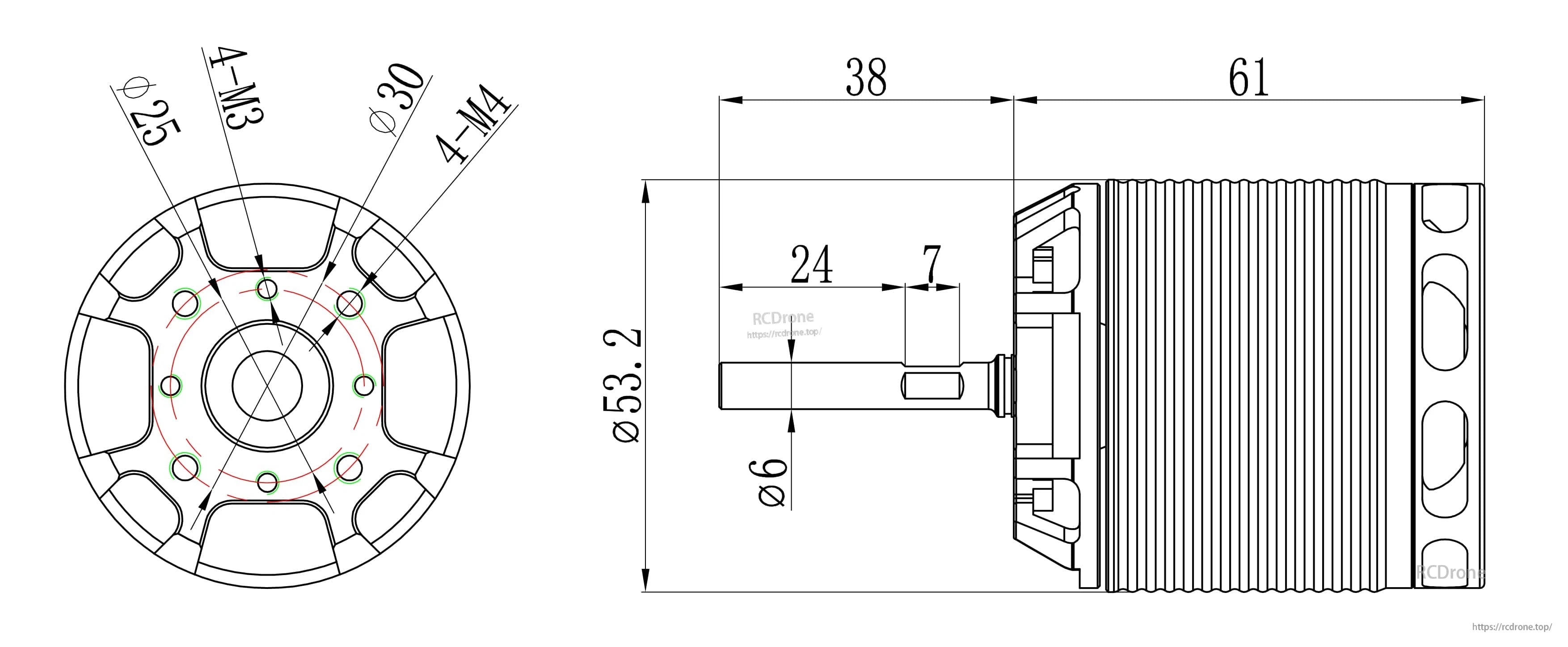 Flashhobby H700 530KV Helicopter Motor