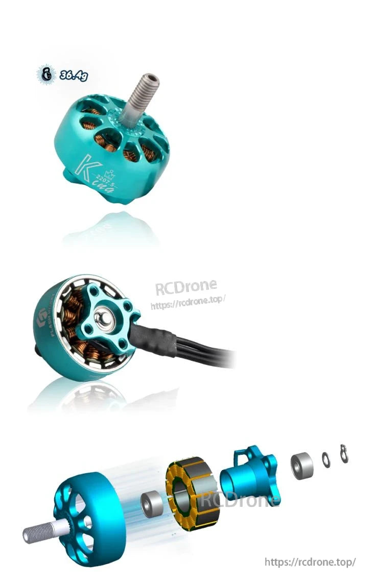 Flashhobby K2207.5 Brushless DC Motor 1900KV/2500KV/2750KV Outrunner 12N14P for 5-6 Inch Props