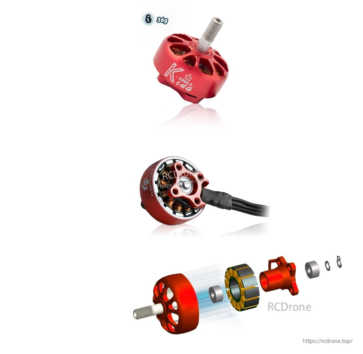 Flashhobby K2306.5 1900KV 2300KV 2550KV Brushless DC Motor